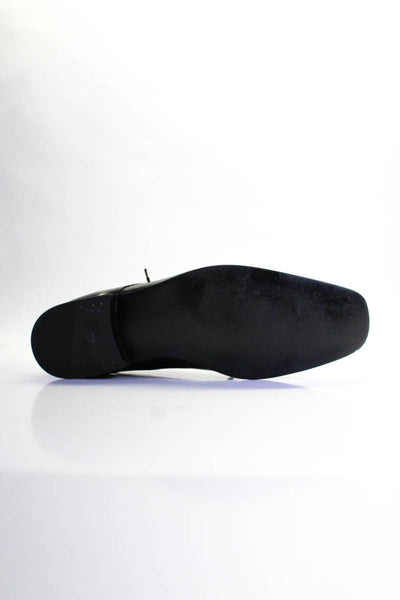 Calvin Klein Mens Patent Leather Lace Up Gareth Derby Dress Shoes Black Size 9US