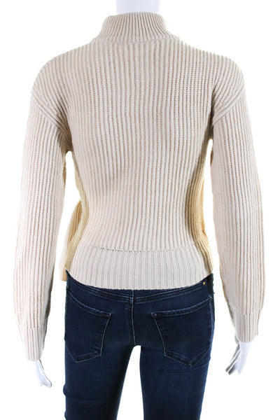 ASTR Womens Long Sleeve Turtleneck Wrap Sweater Beige Size Extra Small