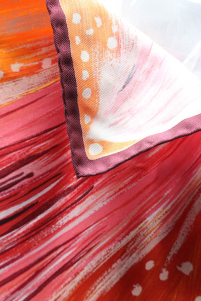Hermes Womens Kwumi Sefedin Striped Print Wrapped Scarf Orange Size OS 90CM