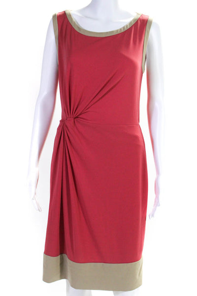 Philosophy di Alberta Ferretti Womens Twist Front Sleeveless Dress Pink Size 6