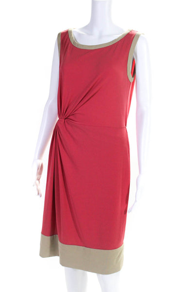 Philosophy di Alberta Ferretti Womens Twist Front Sleeveless Dress Pink Size 6