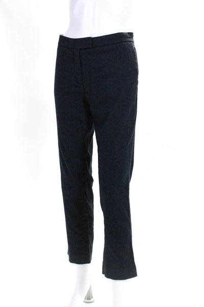 Joseph Womens Wool Blend Striped Hook Closure Mid-Rise Skinny Pants Navy Size 40