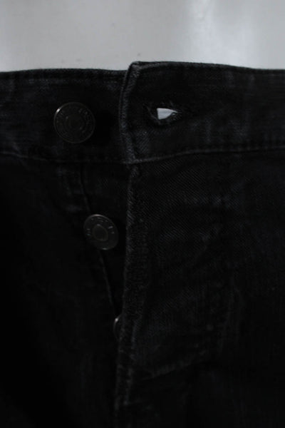 Dsquared2 Mens Cotton Denim Five Pocket Zip Fly Skinny Jeans Black Size 52