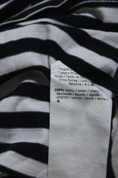 Max Mara Women's Crewneck Short Sleeves Pocket Basic T-Shirt Stripe Size XS