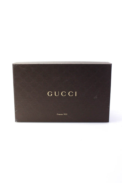 Gucci Womens Stiletto GG Horsebit Peep Toe Pumps Silver Tone Leather Size 39