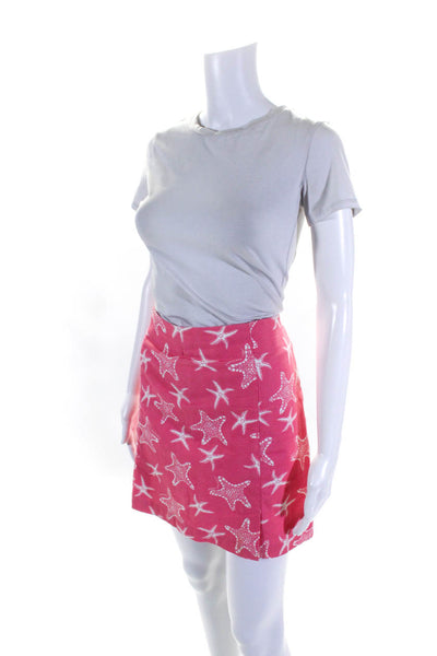 Vineyard Vines Women's Zip Closure Slit Hem Pockets Skort Pink Size 12