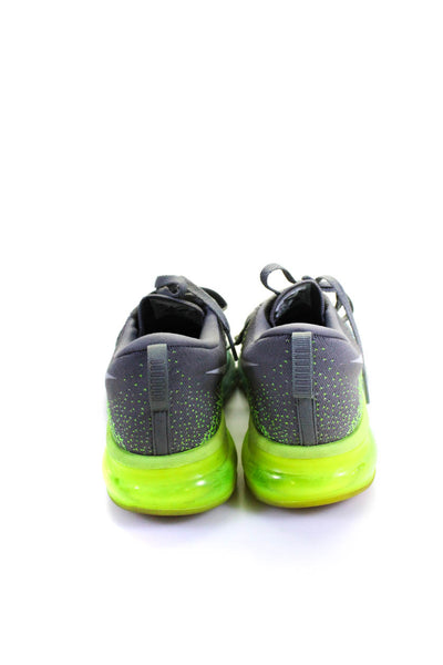 Nike Womens Fly Knit Max Low Top Running Sneakers Volt Green Gray Size 9.5