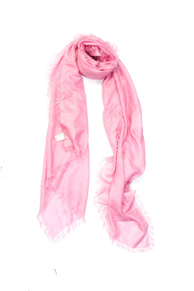 Nordstrom Women's Fringe Hem Cozy Scarf Pink Red Beige One Size Lot 4