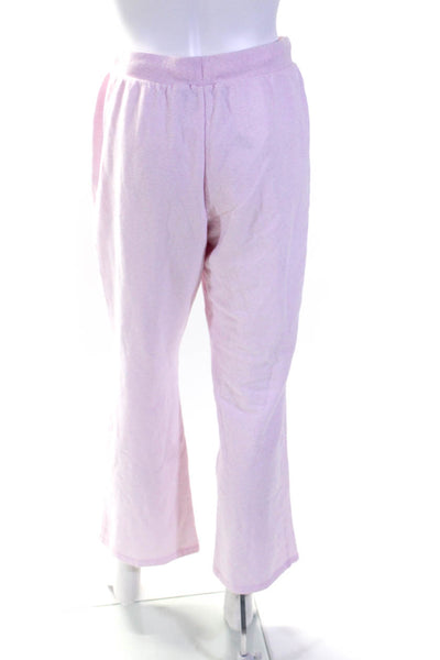 Hill House Womens Light Pink Cotton Drawstring Straight Lounge Sweatpants Size S