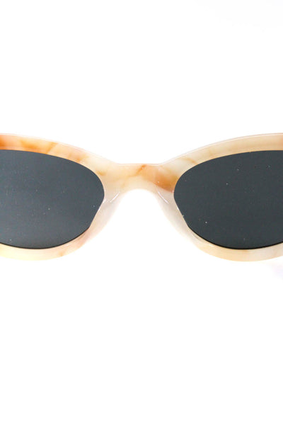 Poppy Lissiman Womens Slim Cateye Dark Lens Sunglasses Beige 19 54 145