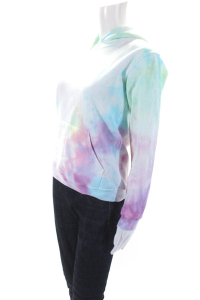 Dannijo Women's Hood Long Sleeves Pullover Pockets Tie Dye Sweatshirt Size S