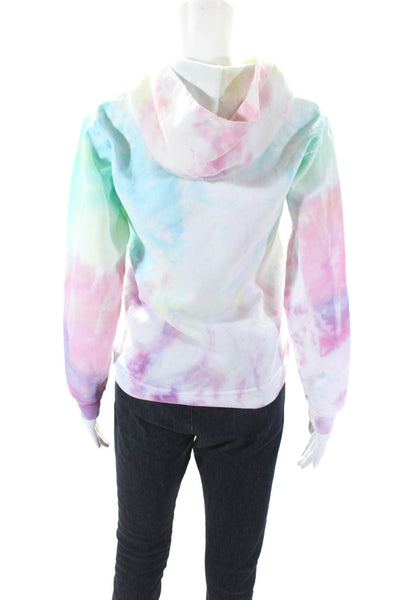 Dannijo Women's Hood Long Sleeves Pullover Pockets Tie Dye Sweatshirt Size S