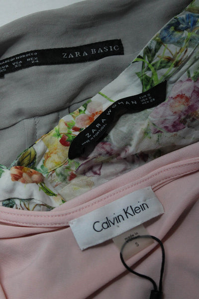 Zara Women's V-Neck Long Sleeves Stud Embellish Blouse Gray Size XS Lot 3