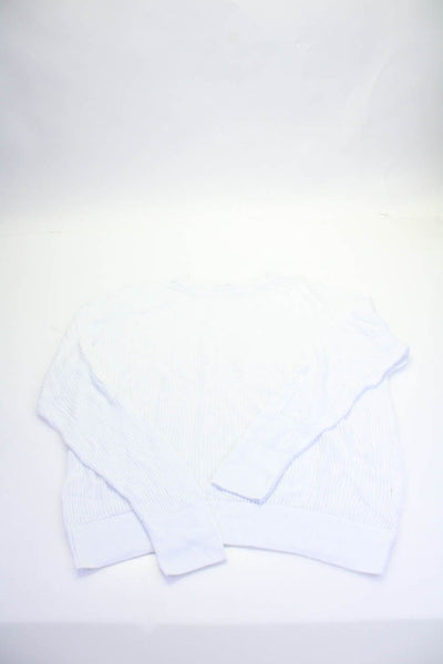 Zara Womens Rhinestone Tee Shirt Sweater White Beige Size Medium Large Lot 3