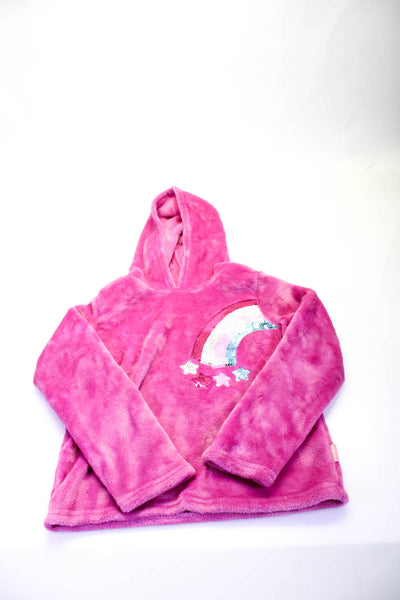 Betsey Johnson BCBGirls Childrens Girls Plush Sequin Hoodie Size Small Lot 2