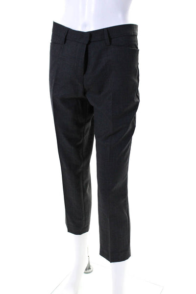 Etoile Isabel Marant Womens High Rise Pleated Capri Pants Gray Wool Size FR 40