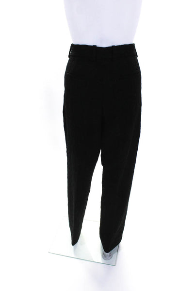 Missoni Womens Mid Rise Jacquard Straight Leg Pleated Pants Black Size IT 40