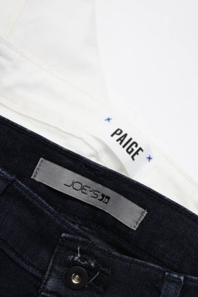 Paige Joe's Womens White Cotton Mid-Rise Distress Straight Jeans Size 27 lot 2