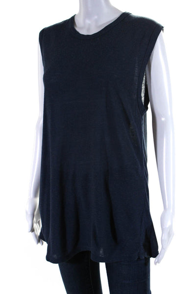 T Alexander Wang Womens Sleeveless Casual Tank Top Blue Size S