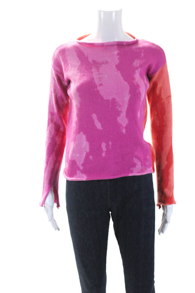 Molly O'Hallorn Women's High Neck Long Sleeves Tie Dye Pullover Sweater Size S