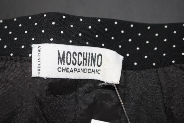 Moschino Cheap & Chic Womens Polka Dot Print Lined Pencil Skirt Black Size S