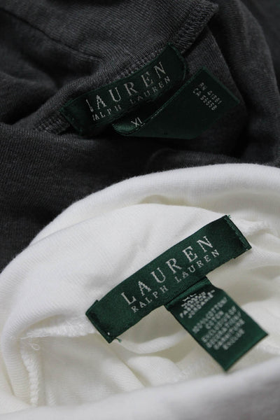 Lauren Ralph Lauren Womens Long Sleeve Turtleneck Top Gray Size XL Lot 2