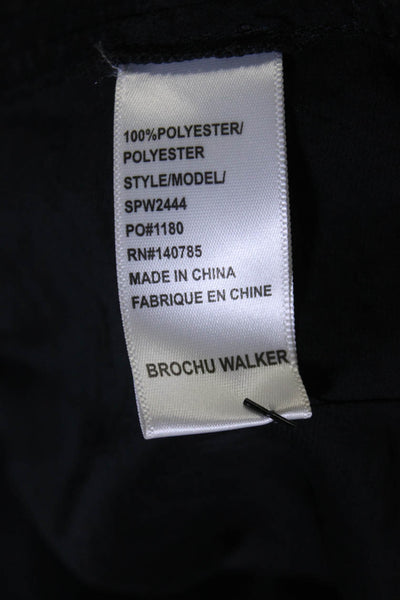 Brochu Walker Women's V-Neck Sleeveless Cinch Waist Blouse Black Size M