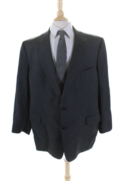 Coppley Mens Darted Buttoned Collared Long Sleeve Blazer Jacket Gray Size EUR46