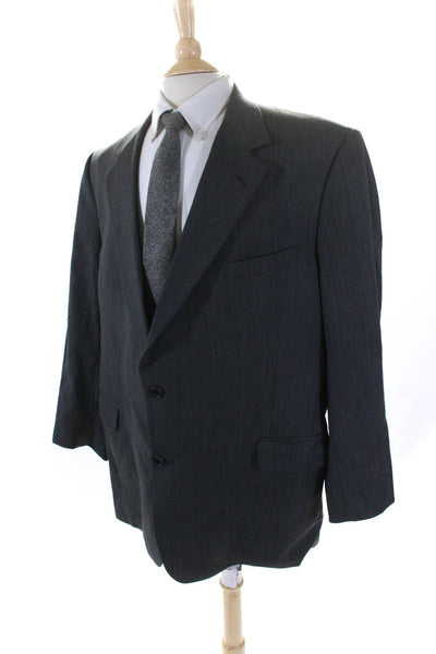 Coppley Mens Darted Buttoned Collared Long Sleeve Blazer Jacket Gray Size EUR46