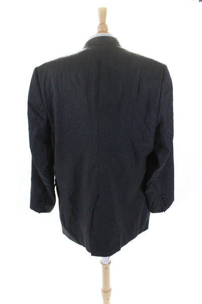 Coppley Mens Darted Buttoned Collared Long Sleeve Blazer Jacket Gray Size EUR46