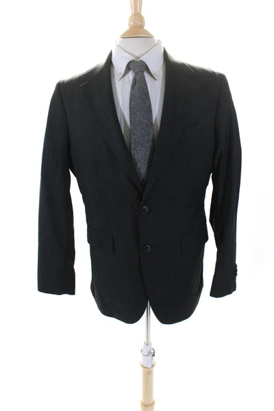 MTailor Mens Wool Buttoned Darted Collared Long Sleeve Blazer Gray Size EUR44