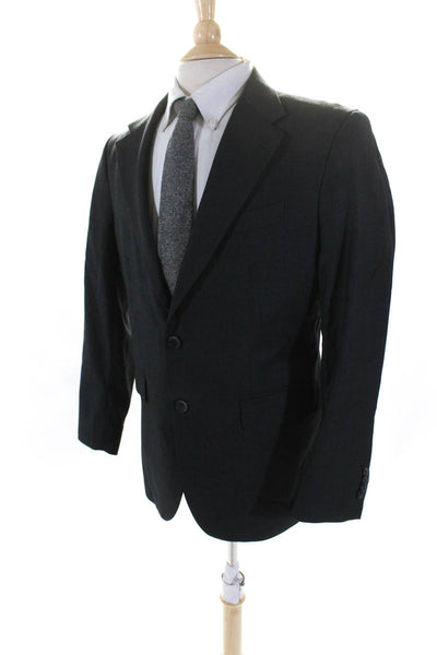 MTailor Mens Wool Buttoned Darted Collared Long Sleeve Blazer Gray Size EUR44