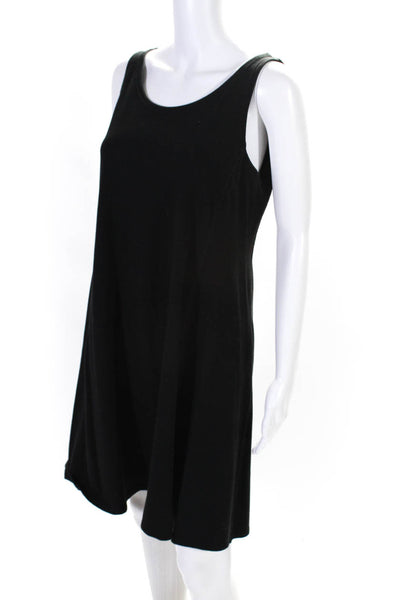 Eileen Fisher Womens Sleeveless Knee Length Tank Dress Black Size Small