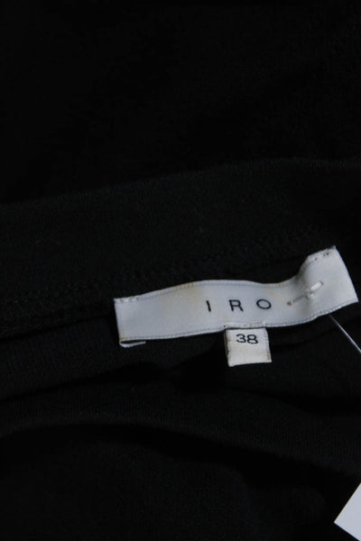 IRO Women's V-Neck Sleeveless Drop Waist Mini Dress Black Size 38