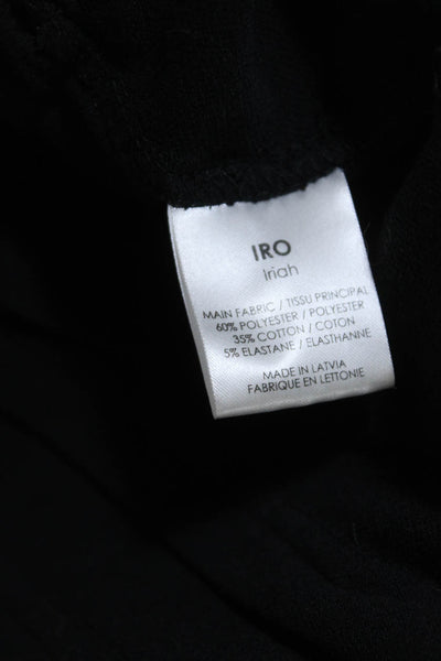 IRO Women's V-Neck Sleeveless Drop Waist Mini Dress Black Size 38