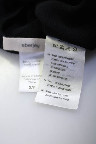 Eberjey Cooper & Ella Womens Black V-Neck Long Sleeve Blouse Top Size S XS lot 2