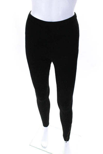 Roland Mouret Women's Elastic Waist Ankle Zip Full Length Legging Black Size S