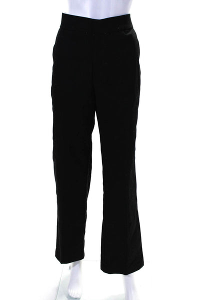 Edikted Womens Twill High Rise Straight Leg Pants Trousers Black Size S