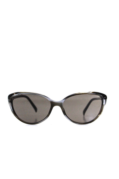 Christian Dior Womens Two-Tone Striped Cat Eye Frame Sunglasses Black