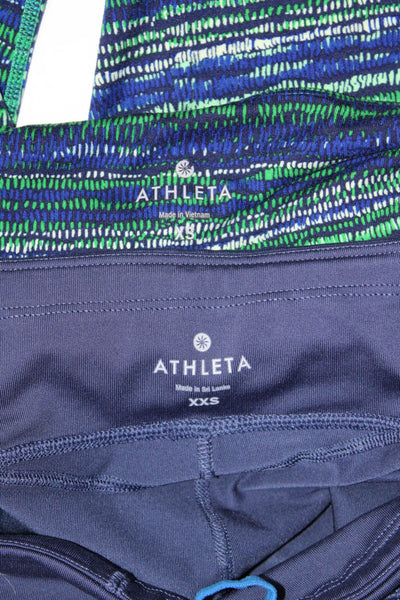 Athleta Womens Capris Leggings Pants Blue Size XS XXS Lot 2