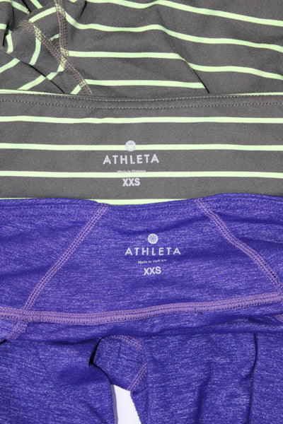 Athleta Womens Capris Leggings Pants Purple Size XXS Lot 2