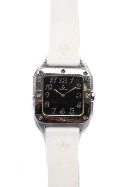 Toy Watch Womens Twin Time Square Face Reversible WatchWhite