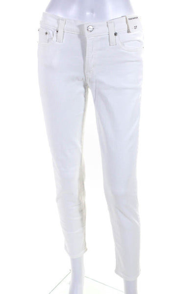 J Crew Women's Five Pockets Midrise Skinny Denim Pant White Size 27