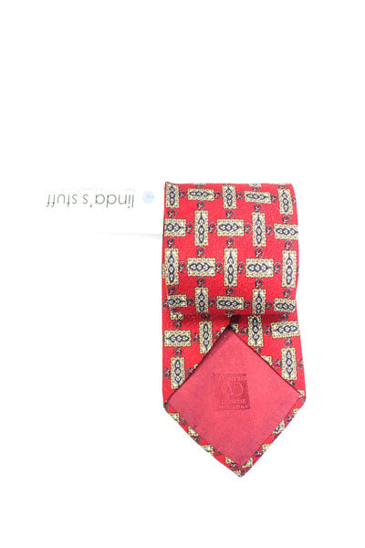 Valentino Cravatte Men's Classic Silk Neck Tie Red One Size