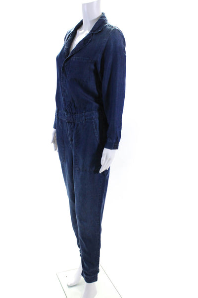 Z1975 Zara Basic Department Denim Women's Long Sleeves Jumpsuit Blue Size S