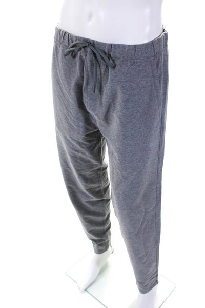 For Daily Wear Mens Drawstring Slip-On Tapered Leg Sweatpants Gray Size L