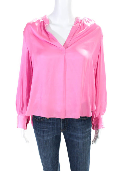 Zadig & Voltaire Womens Tink Satin Long Sleeves Blouse Pink Size Extra Small