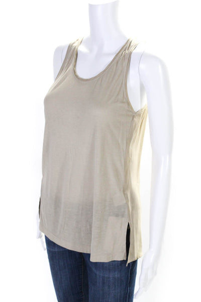 Brochu Walker Womens Silk Pullover Tank Top Nude Beige Size Petite