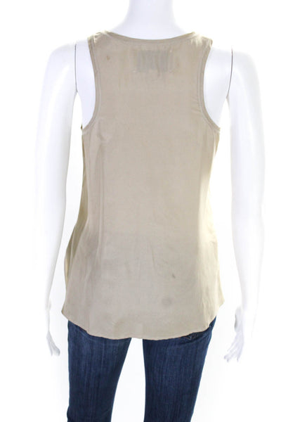 Brochu Walker Womens Silk Pullover Tank Top Nude Beige Size Petite