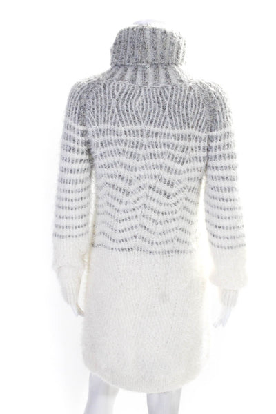 Sleeping On Snow Anthropologie Womens Turtleneck Sweater Dress Cream Size S
